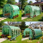 BIRCHTREE Polytunnel Fully Galvanised Frame Greenhouse Poly Tunnel