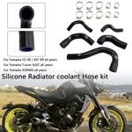 Silicone Radiator coolant Hose For Yamaha MT-09 XSR900 Tracer 9/GT all years,BLK