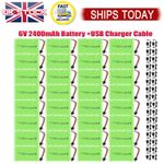 6V 2400mAh Ni-MH AA Battery Pack SM-2P 2Pin Plug w/ Charger for RC Truck Cars UK