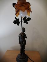 Vintage Art Nouveau Style Lamp L&F Moreau Signed French