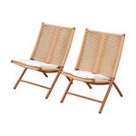 Foldable Patio Chair with Nonslip Feet Space-Saving for Reading Nook