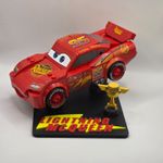 Cars Themed display stand to fit LEGO Lightning McQueen Speed Champion.
