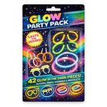 Glow Sticks 42pc Party Pack Glow Bracelets Necklaces Glasses Rings Party Fillers