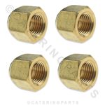4 PACK 1/4" SHORT FLARE NUTS FOR REFRIGERATION PIPEWORK COPPER TUBING DRIER TUBE