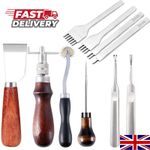 Leather Craft Tool Kit Leather Hand Sewing Repair Kit Stitching Punch Carving