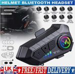 Bluetooth 5.3 Motorcycle Helmet Headset Wireless Call Motorbike Headphone + Mic