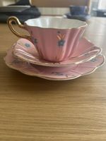 Vintage Royal Stuart Spencer Stevenson Pink Tea Cup, Saucer & Side Plate