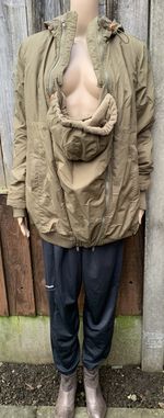 Bpc Maternity Green Baby Carrier Jacket Size Uk 12 Great Condition.