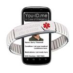 Engraved Medical Alert Bracelet Emergency ID Identity Expand Steel Any Condition
