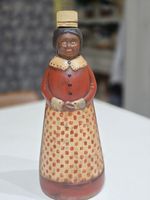Vintage Mrs. Butterworth Painted Glass Syrup Bottle Folk Art Collectible