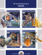 NASA 60th Anniversary Astronauts & Spacecraft Space Stamp Sheet #1 (2018 Togo)