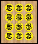 You've Parked like a C*** A5 sticker sheet - 4.75cm Round Stickers - Funny decal