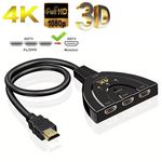 4K 3 PORT HDMI SPLITTER CABLE MULTI SWITCH SWITCHER HUB BOX LCD HDTV PS3 XBOX