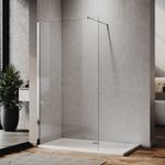 Walk In Shower Enclosure Screen And Tray Wet Room 8mm NANO Glass Panel Cubicle