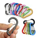 6X Heavy Duty Carabiner Clip Hook D-Ring Screw Lock Outdoor Rock Buckle Max 50KG