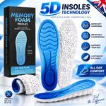 Memory Foam Shoe Insoles For Men Women Running Trainer Inner Soles Foot Inserts