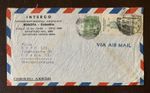 1949 BOGOTA COLOMBIA COVER TO PRAGUE CZECHOSLOVAKIA BACKSTAMPED