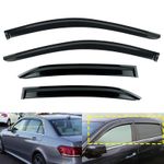 4pcs Tinted Wind Guard Deflectors For 09-16 Mercedes Benz E Class W212 Saloon 4D