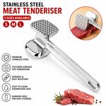 Stainless Steel Meat Tenderiser Hammer Steak Mallet Kitchen Beef Pork Chicken To