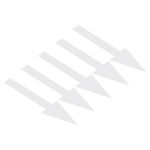 10 Set / 50Pcs 6x2" Arrow Sticker Directional Arrow Sign Floor Decal White