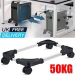 PC Computer Tower Stand Holder Adjustable Mobile CPU Stand with 4 Caster Wheels