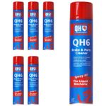 6x Brake Clutch Cleaner Aerosol Spray Parts Degreaser 600ml Quinton Hazell