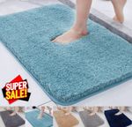 Non Slip Bath Mat Water Absorbent Small Large Bathroom Rugs Toilet Pedestal Mats