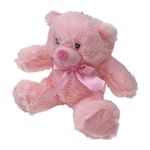 New Baby Bear Soft Toy - Baby Girl Pink Plush Toy - Pink 17. 5 cm