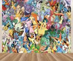 Pokemon Pikachu Wallpaper Kids Wallpaper Mural Non self-adhesive Customized Size