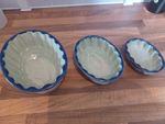 IORNSTONE VICTORIAN  SET OF 3 MATCHING  JELLY MOULDS  GREAT CONDITION