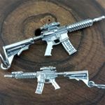 Vintage Silver 925 M4 Carbine Pendant Necklace Men's Rifle Gun Jewelry Military