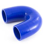 180 Degree Silicone Hose Elbow Bend 35mm Blue Rubber Coolant Radiator Pipe