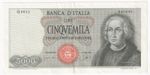Italy 5000 Lire P-101 1964 Christopher Columbus Carli Ripa