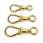 9ct Yellow Gold Albert Swivel Clasp – Open Ring | 15mm, 19mm, 23mm Options
