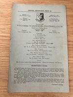 WYCOMBE WANDERERS RES v ILFORD RES - RARE PROGRAMME - IL-RS - 20/08/1955