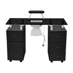Manicure Nail Table Salon Beauty Station Storage Desk Technician& Dust Collector
