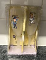 Celebrations Bride & Groom Frosted Champagne Flutes 2pc Set 175ml