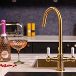 Flode Korsa Cruciform 3 in 1 Instant Boiling Water Tap - White Levers - Full Kit