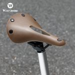 WEST BIKING Bicycle Saddle Hollow Retro Anti-slip Bike Seat Cushion Brown