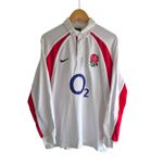 England Rugby Union Home Shirt 2002/2003 Nike Small Long Sleeve Jersey O2 Top