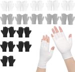 15 Pairs Eczema Gloves,Cotton Gloves for Eczema, Fingerless Moisturizing Gloves