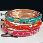 Double Bangle Chinese Cloisonne Bracelet Women's Hand Bracelet Jewelry Gifts