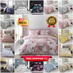 Luxury Reversible Floral Duvet Quilt Cover Bedding Set Single Double King Size