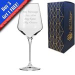 Personalised Engraved 390ml Infinity Red Wine Glass Gift Box Wedding Birthday