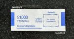£10 note money bands UK currency straps (select quantity) HOLDS £1,000 PER BAND