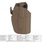 Tactical Universal Pistol Holster Right Hand GLS Lock Grip Concealed Gun Holster