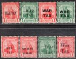 TRINIDAD & TOBAGO 1917/8 EIGHT WAR STAMPS MNH