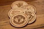 Manchester United Inspired Wooden Coaster Set – Set of 5 | 10cm
