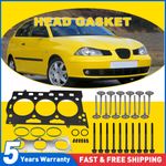 For VW Polo V 6R 1.2 12V Cylinder Head Gasket Bolts Valves Set 036109611AE Kit