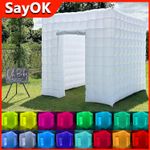 Inflatable Photo Booth Enclosure 1 Door W/LED Light for Advertising Party Event